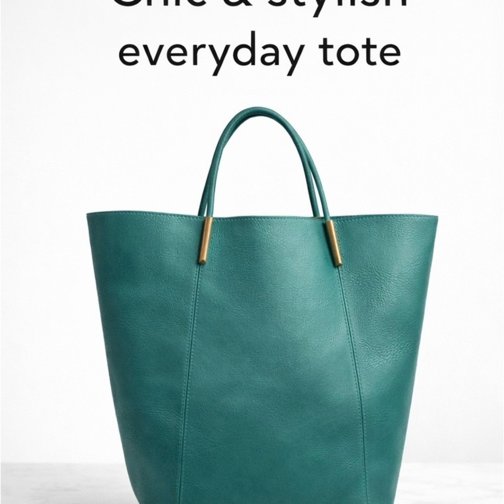 Anthropologie Vegan Leather Tote
Bucket Style w/small cosmetic pouch(removable). - Picture 5 of 7